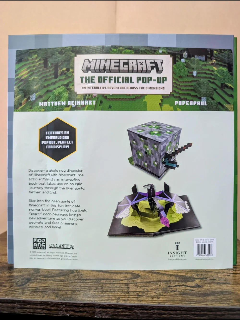 Minecraft The Official Pop-Up Hardcover Pop-Up Book Reinhart/Paperpaul